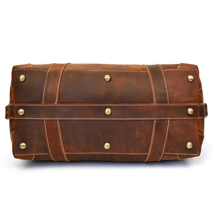 Steel Horse Leather Eira Duffle Bag | Vintage Leather Weekender