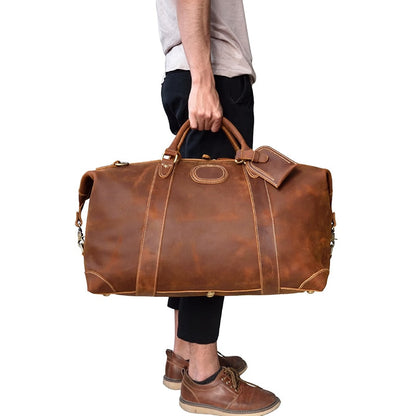 Steel Horse Leather Eira Duffle Bag | Vintage Leather Weekender