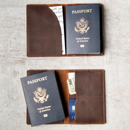 Steel Horse Leather Priam Handmade Leather Passport Cover