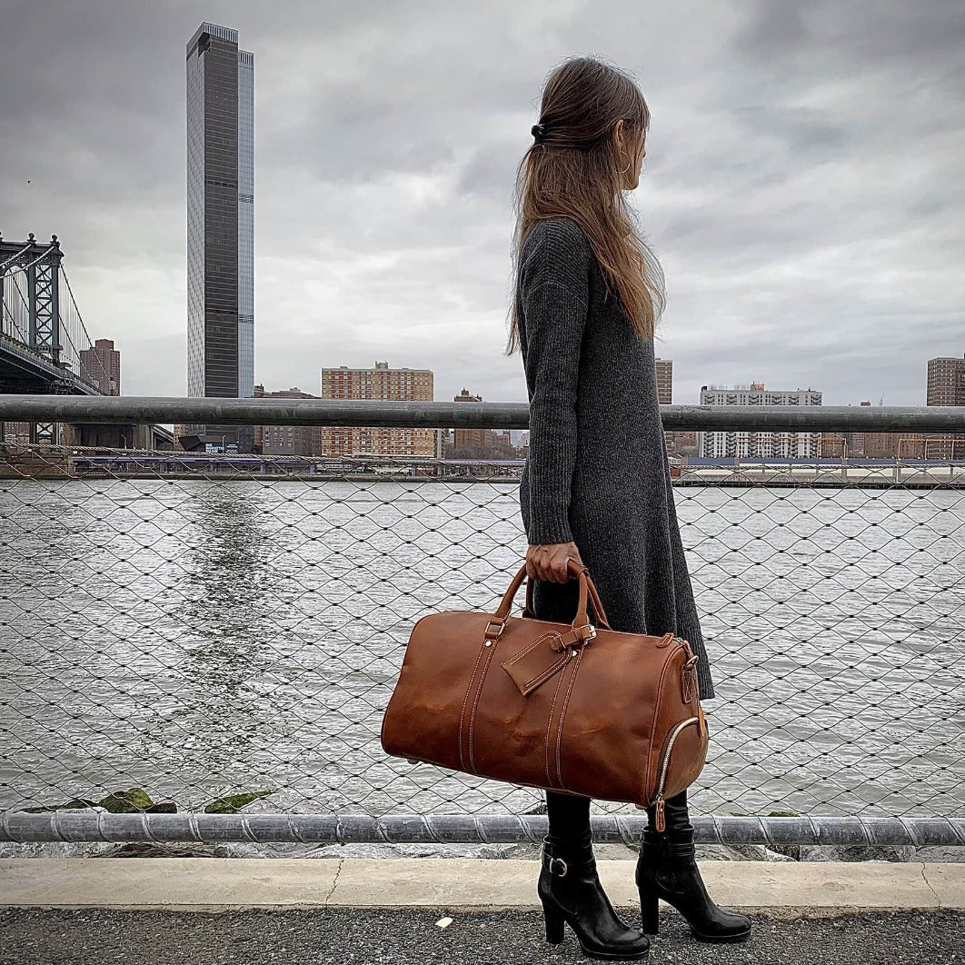 Steel Horse Leather The Dagny Weekender | Large Leather Duffle Bag