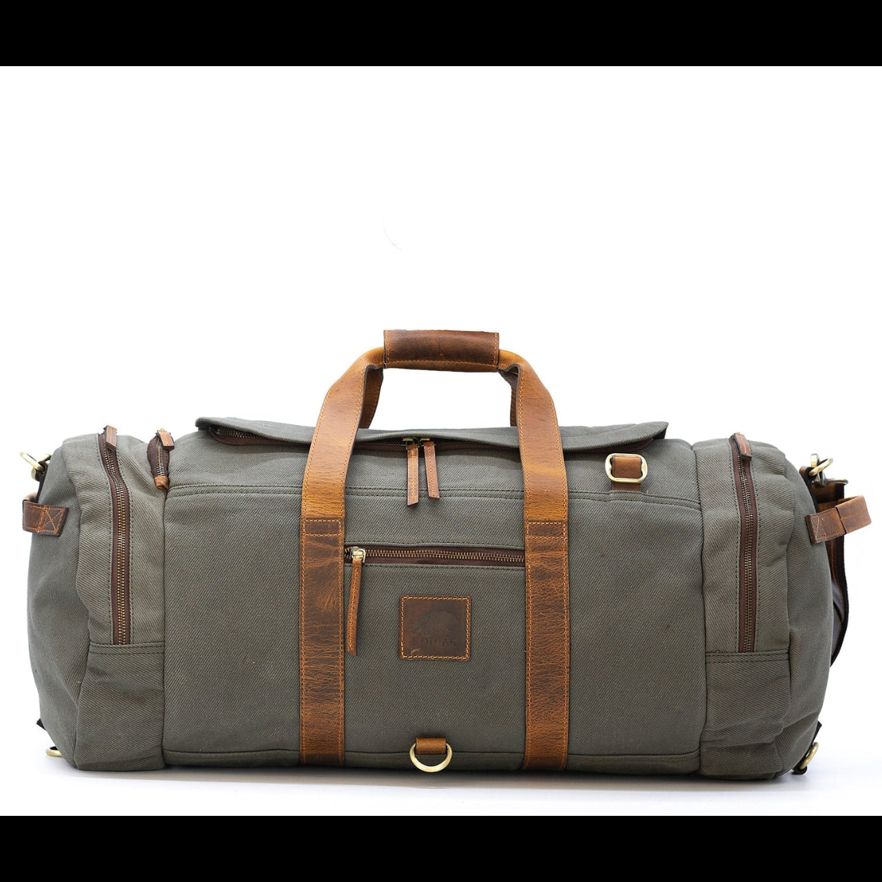 Kodiak Leather 55L Nomad Canvas Duffel