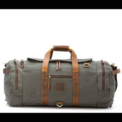 Kodiak Leather 55L Nomad Canvas Duffel