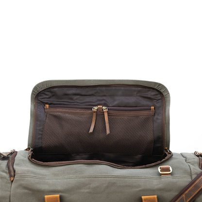 Kodiak Leather 55L Nomad Canvas Duffel