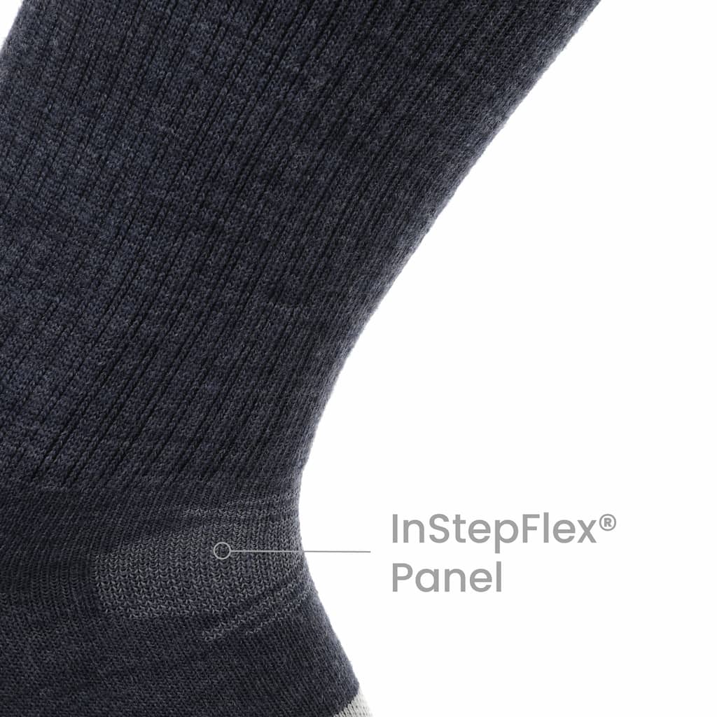 GRIP6 3 Pack Lake - Hike Crew Lightweight Merino Wool Sock