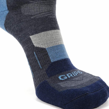 GRIP6 8 Pairs Lake - Hike Crew Lightweight Merino Wool Sock
