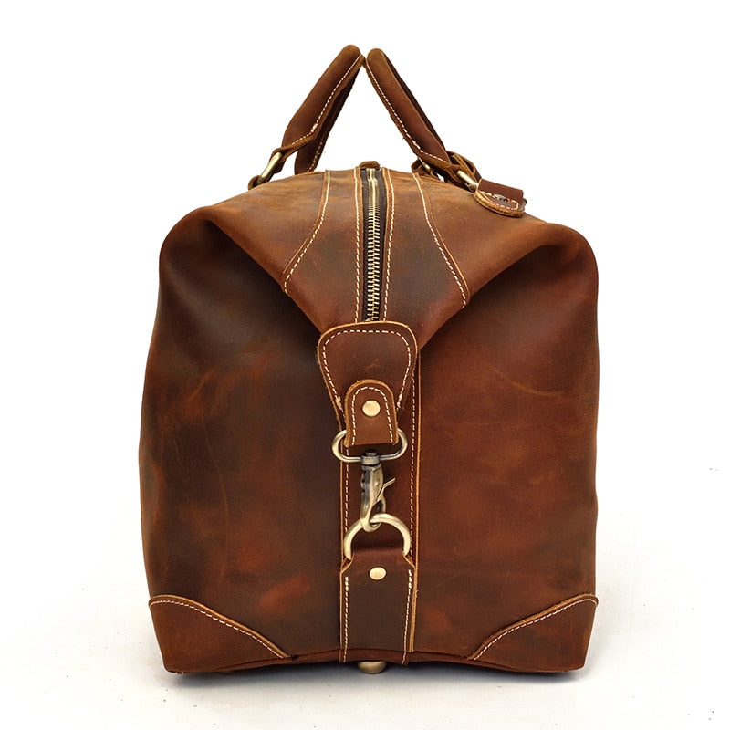 Steel Horse Leather Eira Duffle Bag | Vintage Leather Weekender