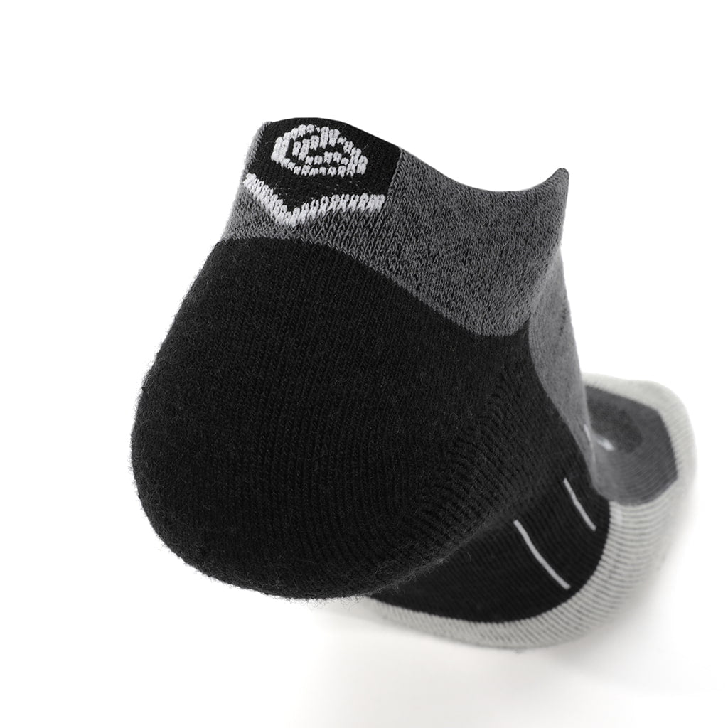 GRIP6 Obsidian - Run Ankle Midweight Merino Wool Sock