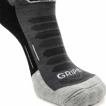 GRIP6 8 Pairs Obsidian - Run Ankle Midweight Merino Wool Sock