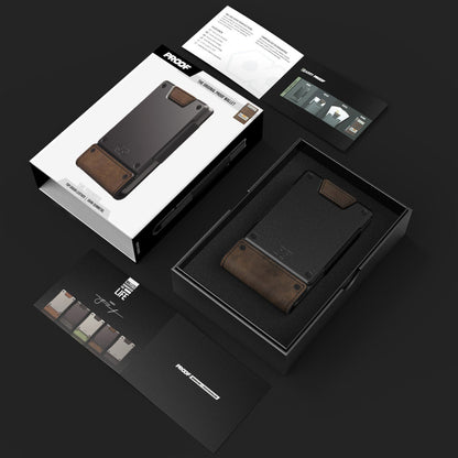 PROOF Wallet | The Executive | Tobacco Top Grain Leather & Dark Gunmetal