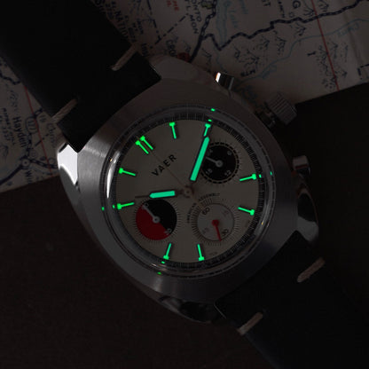 Vaer Watches R1 USA Racing Chronograph - Cream 42mm
