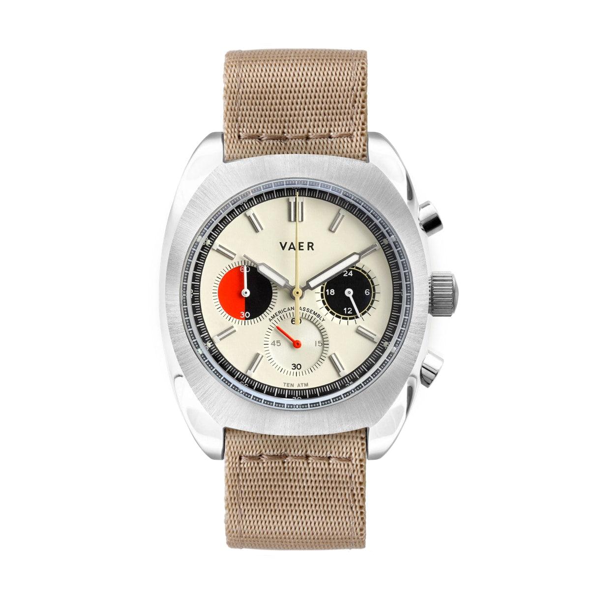 Vaer Watches R1 USA Racing Chronograph - Cream 42mm