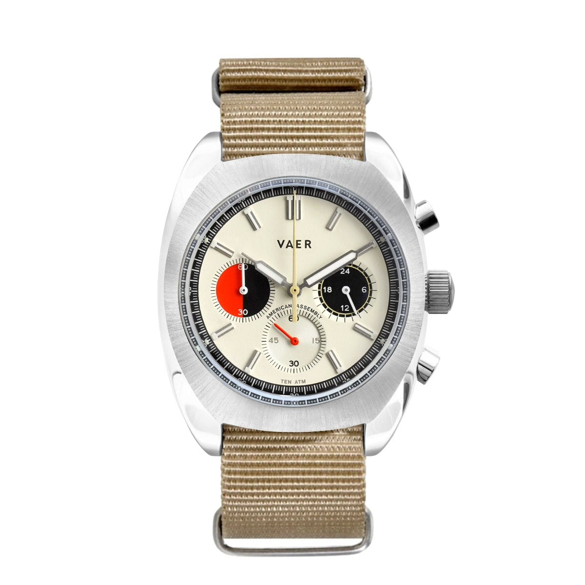Vaer Watches R1 USA Racing Chronograph - Cream 42mm