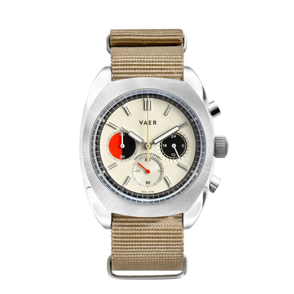 Vaer Watches R1 USA Racing Chronograph - Cream 42mm