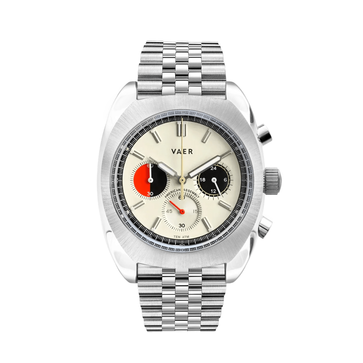 Vaer Watches R1 USA Racing Chronograph - Cream 42mm