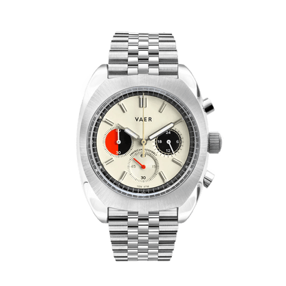 Vaer Watches R1 USA Racing Chronograph - Cream 42mm