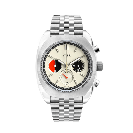 Vaer Watches R1 USA Racing Chronograph - Cream 42mm