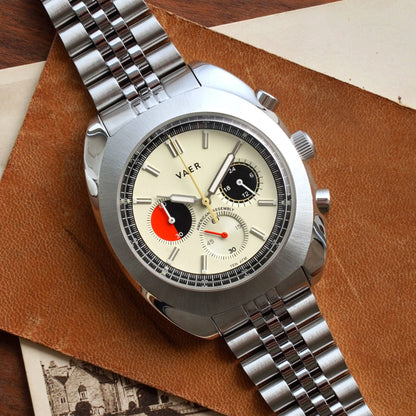 Vaer Watches R1 USA Racing Chronograph - Cream 42mm