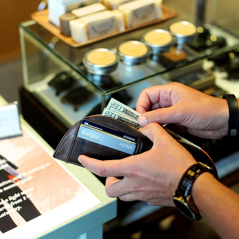Rogue Industries Front Pocket Wallet in Salmon Leather