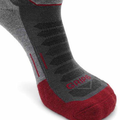 GRIP6 3 Pack Ruby - Run Ankle Midweight Merino Wool Sock