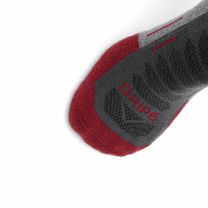 GRIP6 Ruby - Run Ankle Midweight Merino Wool Sock