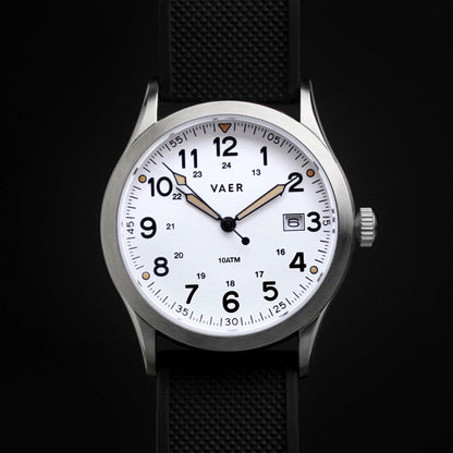 Vaer Watches S3 Calendar Field White - 36mm Quartz