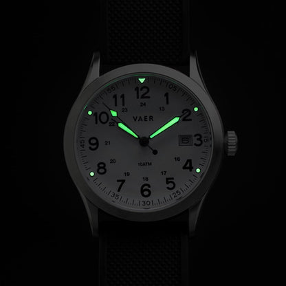 Vaer Watches S3 Calendar Field White - 36mm Quartz