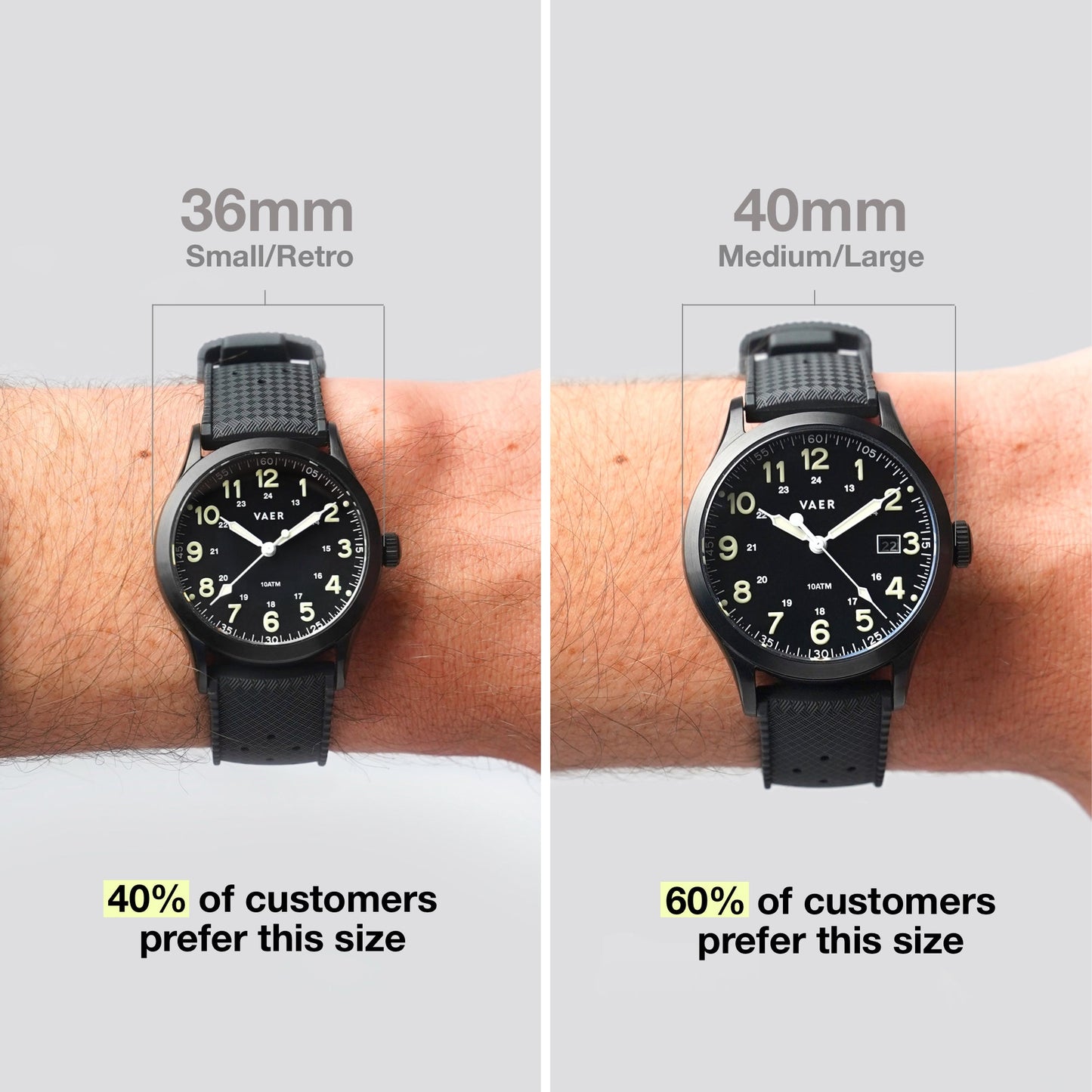 Vaer Watches S5 Tactical Field - 40mm Quartz
