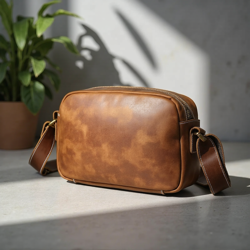 Steel Horse Leather Soren Vintage Leather Crossbody Bag Sling | Versatile and Durable Leather Bag