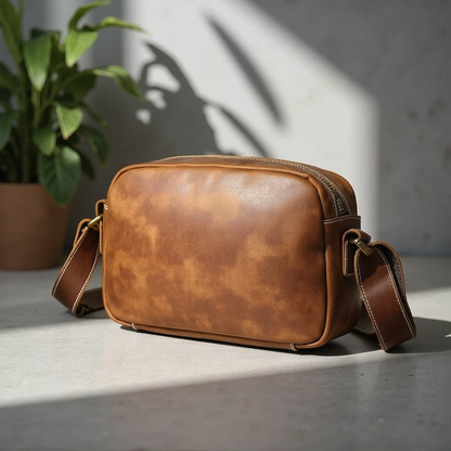 Steel Horse Leather Soren Vintage Leather Crossbody Bag Sling | Versatile and Durable Leather Bag