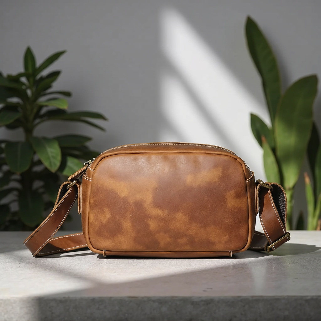 Steel Horse Leather Soren Vintage Leather Crossbody Bag Sling | Versatile and Durable Leather Bag