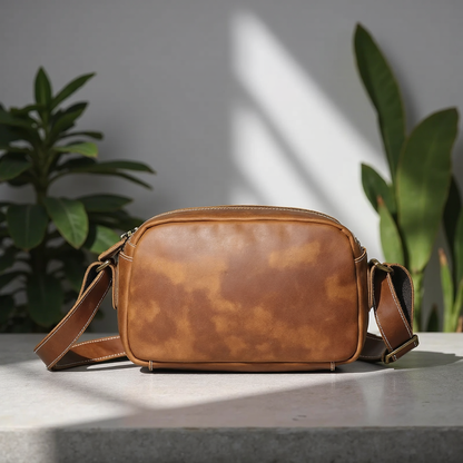 Steel Horse Leather Soren Vintage Leather Crossbody Bag Sling | Versatile and Durable Leather Bag