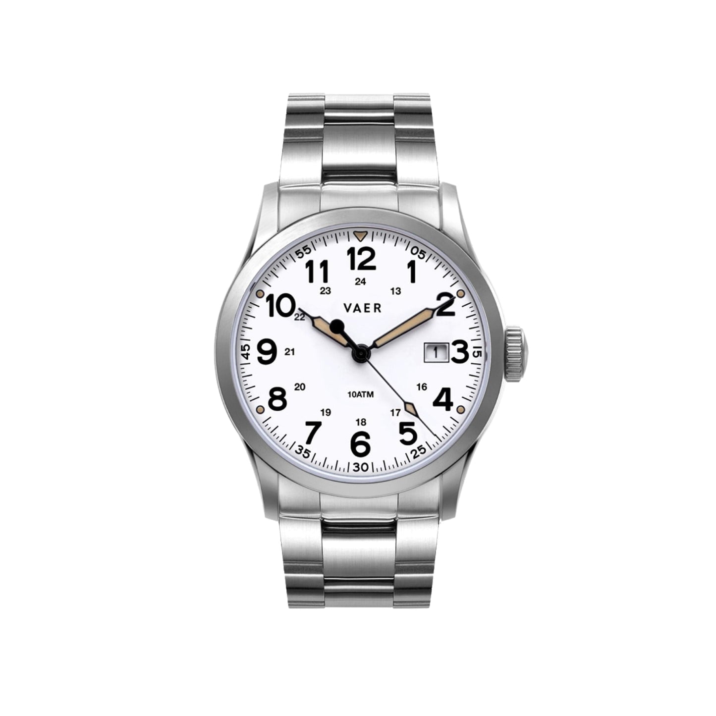 Vaer Watches S3 Calendar Field White - 36mm Quartz