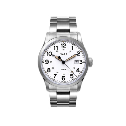 Vaer Watches S3 Calendar Field White - 36mm Quartz