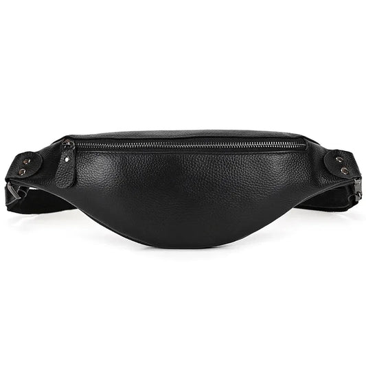 Steel Horse Leather Walcott Leather Waist Bag | Black Leather Fanny Pack