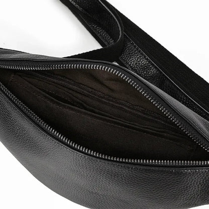 Steel Horse Leather Walcott Leather Waist Bag | Black Leather Fanny Pack