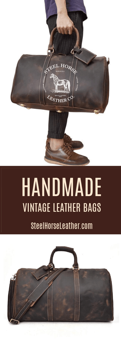 Steel Horse Leather Bjarke Weekender | Handcrafted Leather Duffle Bag