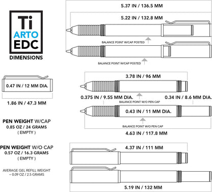 Big Idea Design Ti Arto EDC : The Ultimate Refill Friendly Everyday Carry Pen