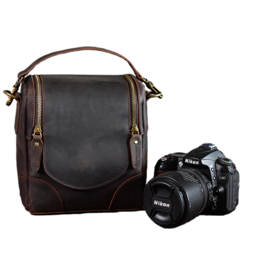 Steel Horse Leather Calista | Small Leather Camera Bag - Leather Camera Lens Case