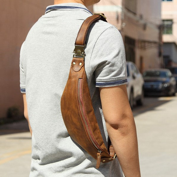 Steel Horse Leather Wagner Leather Waist Bag | Full Grain Leather Fanny Pack