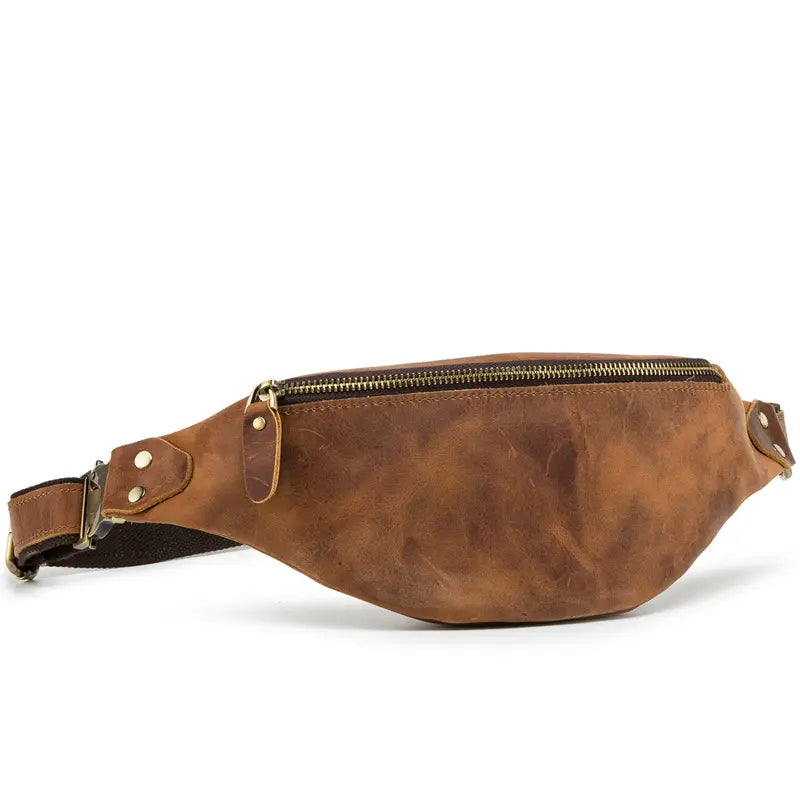 Steel Horse Leather Wagner Leather Waist Bag | Full Grain Leather Fanny Pack