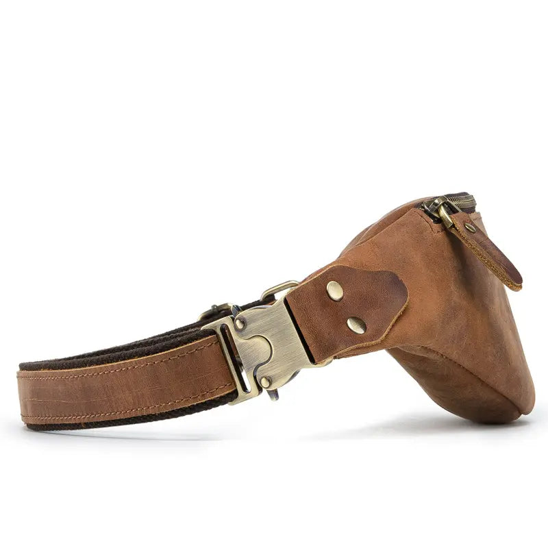 Steel Horse Leather Wagner Leather Waist Bag | Full Grain Leather Fanny Pack