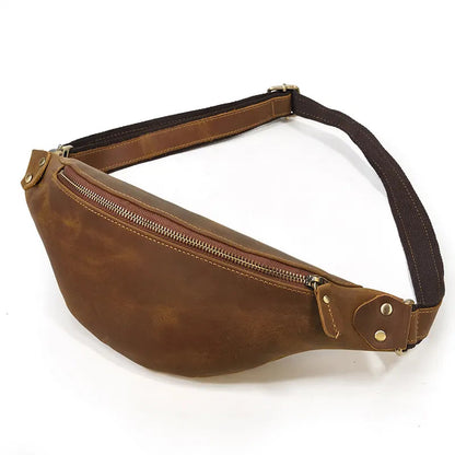 Steel Horse Leather Wagner Leather Waist Bag | Full Grain Leather Fanny Pack