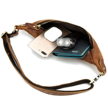 Steel Horse Leather Wagner Leather Waist Bag | Full Grain Leather Fanny Pack