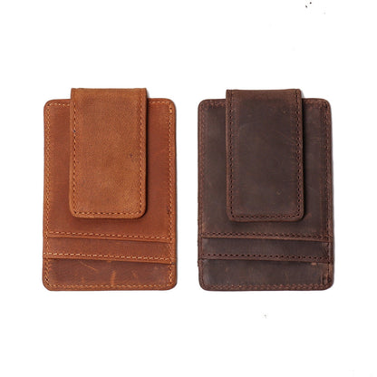 Steel Horse Leather "The Walden" Handmade Wallet with Money Clip