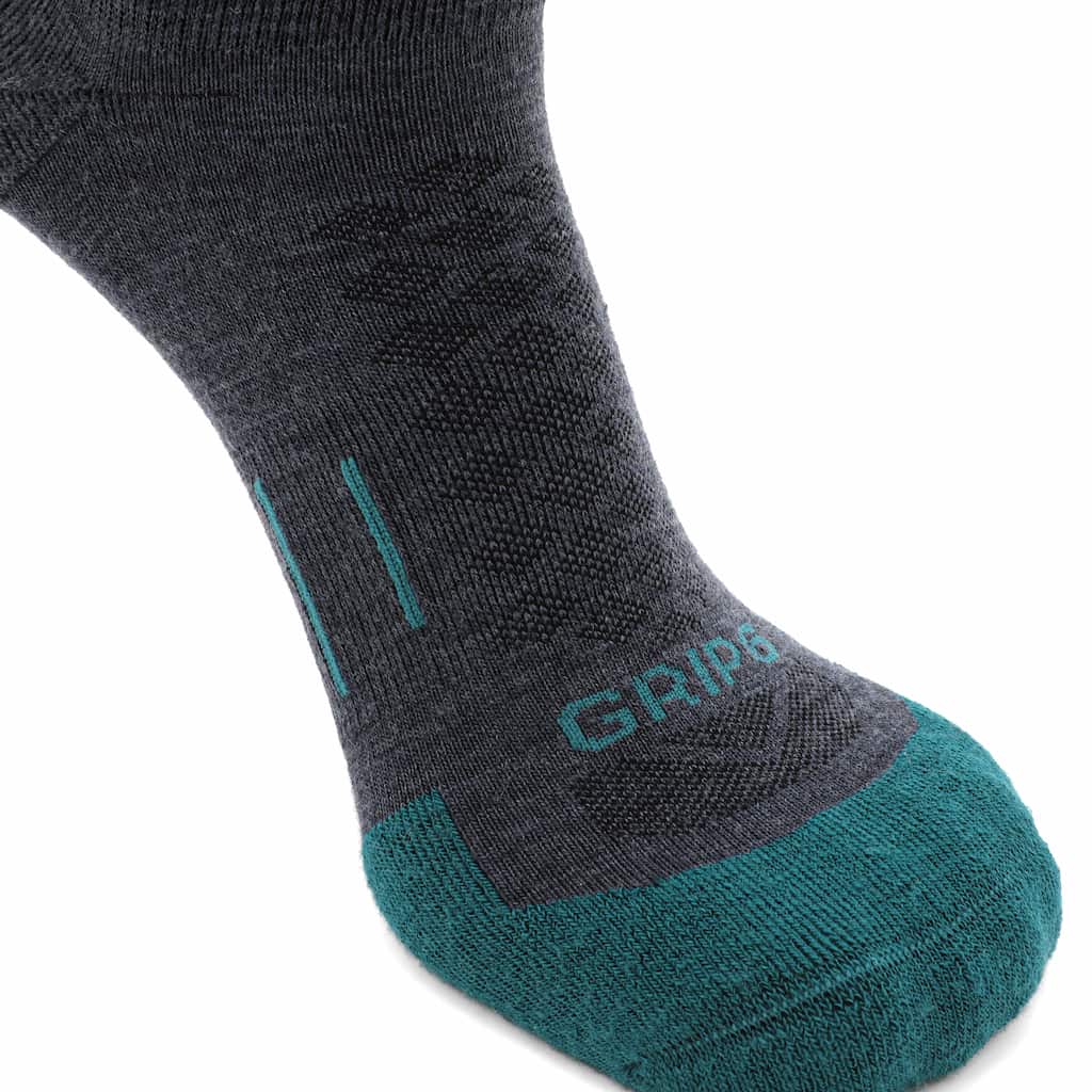 GRIP6 3 Pack Wave - Run 1/4 Crew Runweight Merino Wool Sock