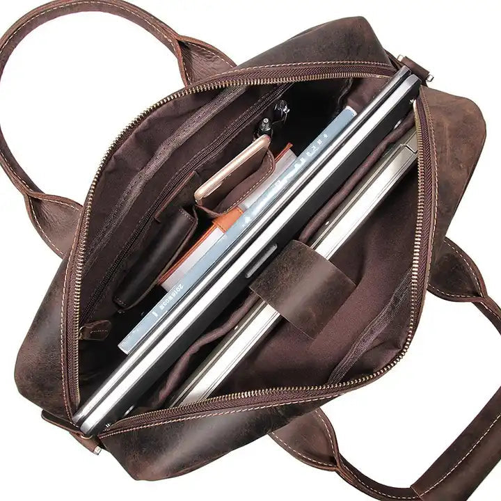 Steel Horse Leather Welch Briefcase | Vintage Leather Messenger Bag