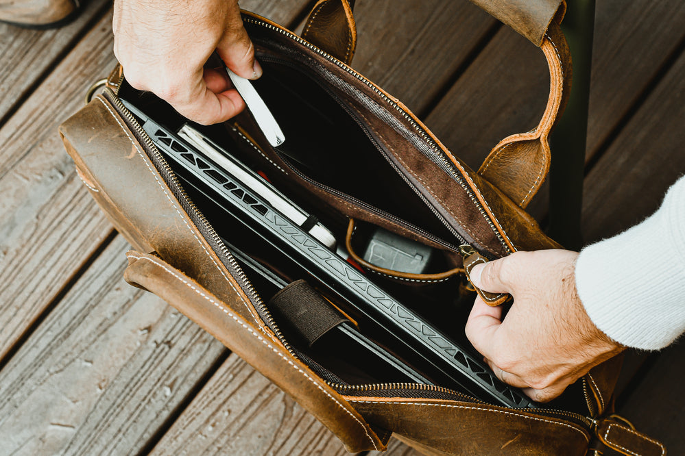 Steel Horse Leather Welch Briefcase | Vintage Leather Messenger Bag