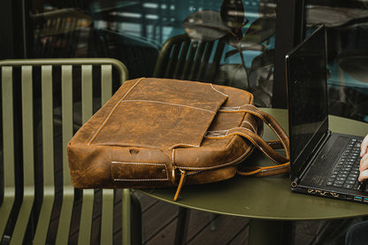 Steel Horse Leather Welch Briefcase | Vintage Leather Messenger Bag