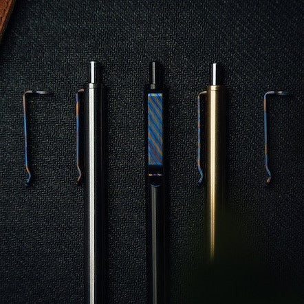 Big Idea Design Titanium Damascus Pen Clip