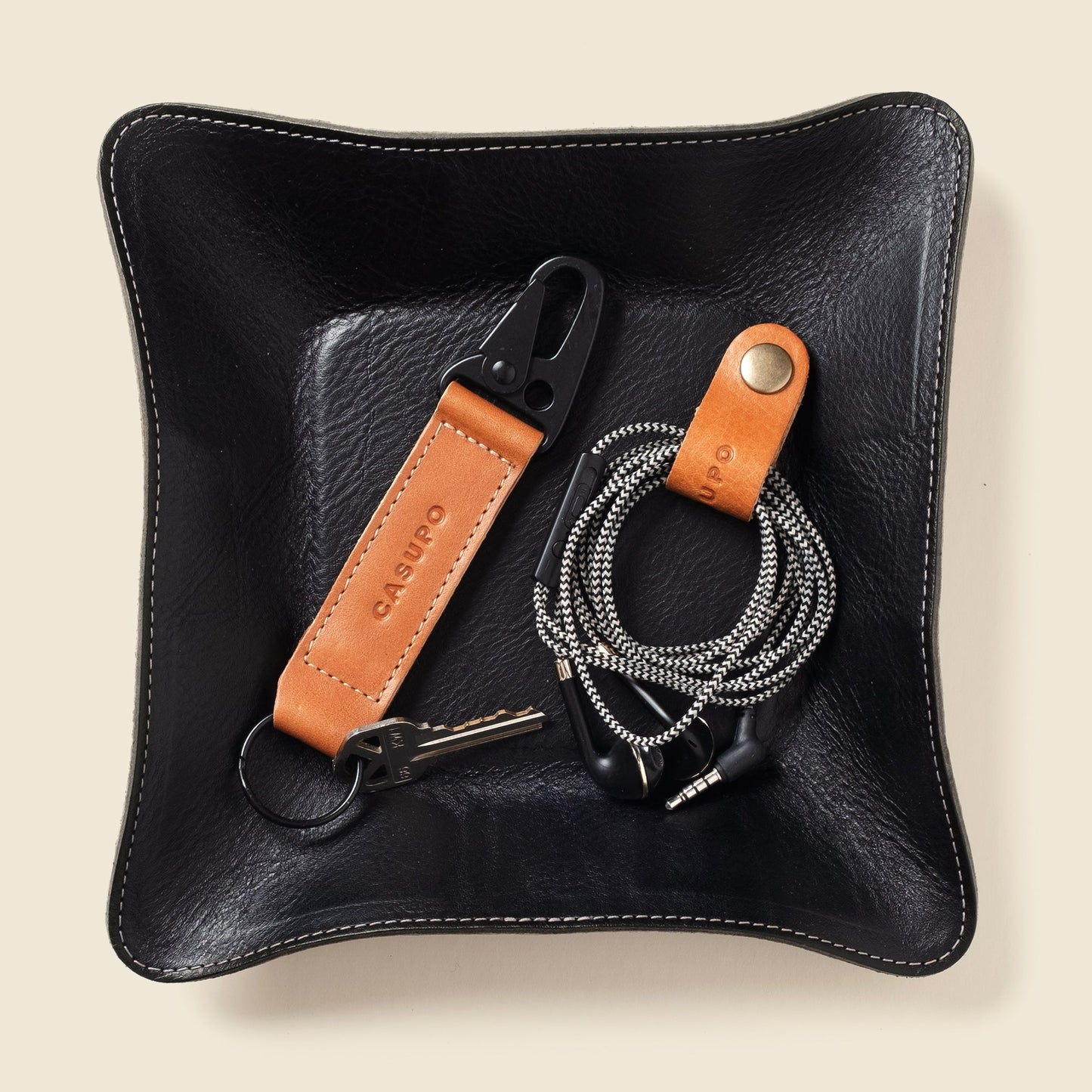 Casupo Travel Valet Tray - Black